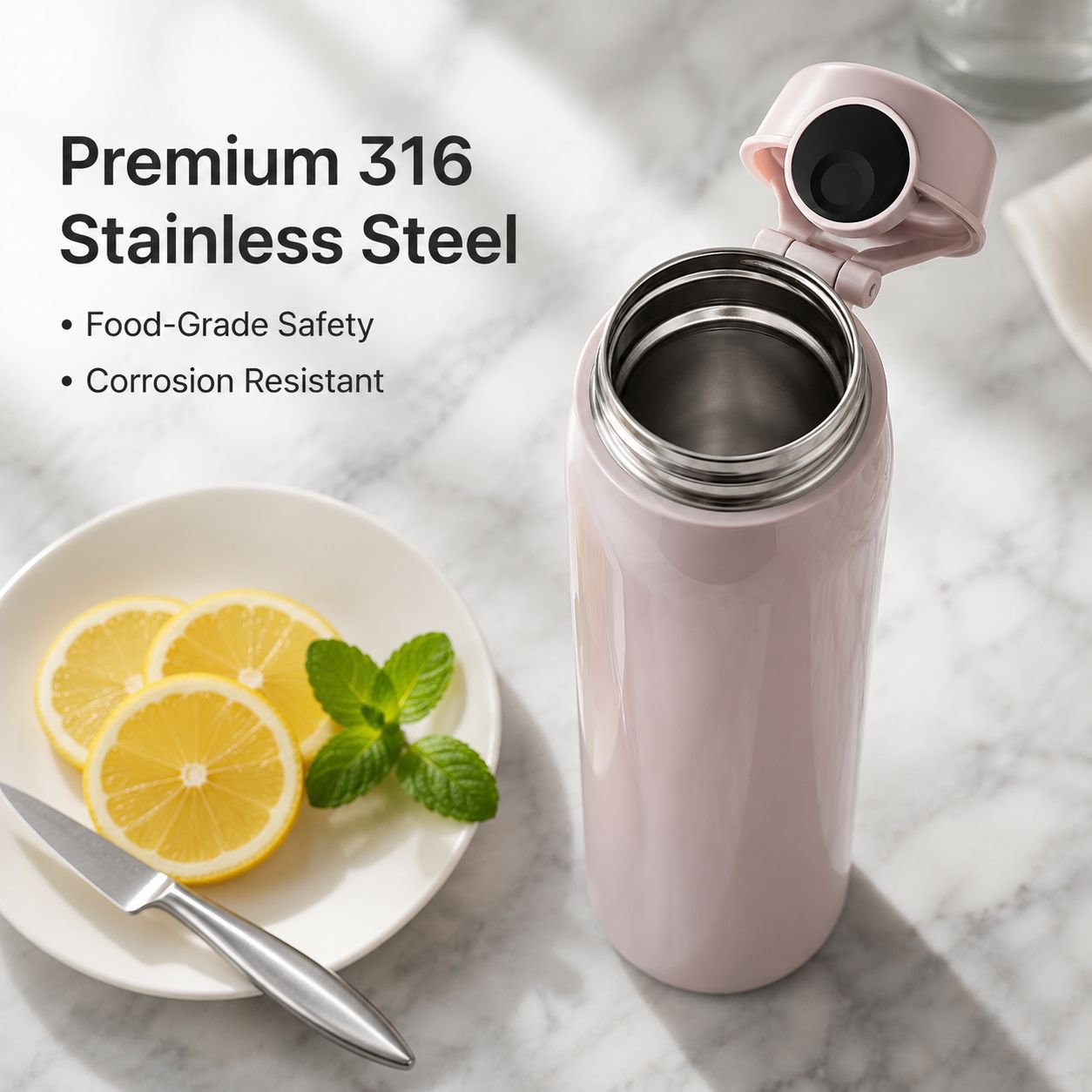 Fingerprint Unlocked Anti-fall Insulated Cup for Children and Students