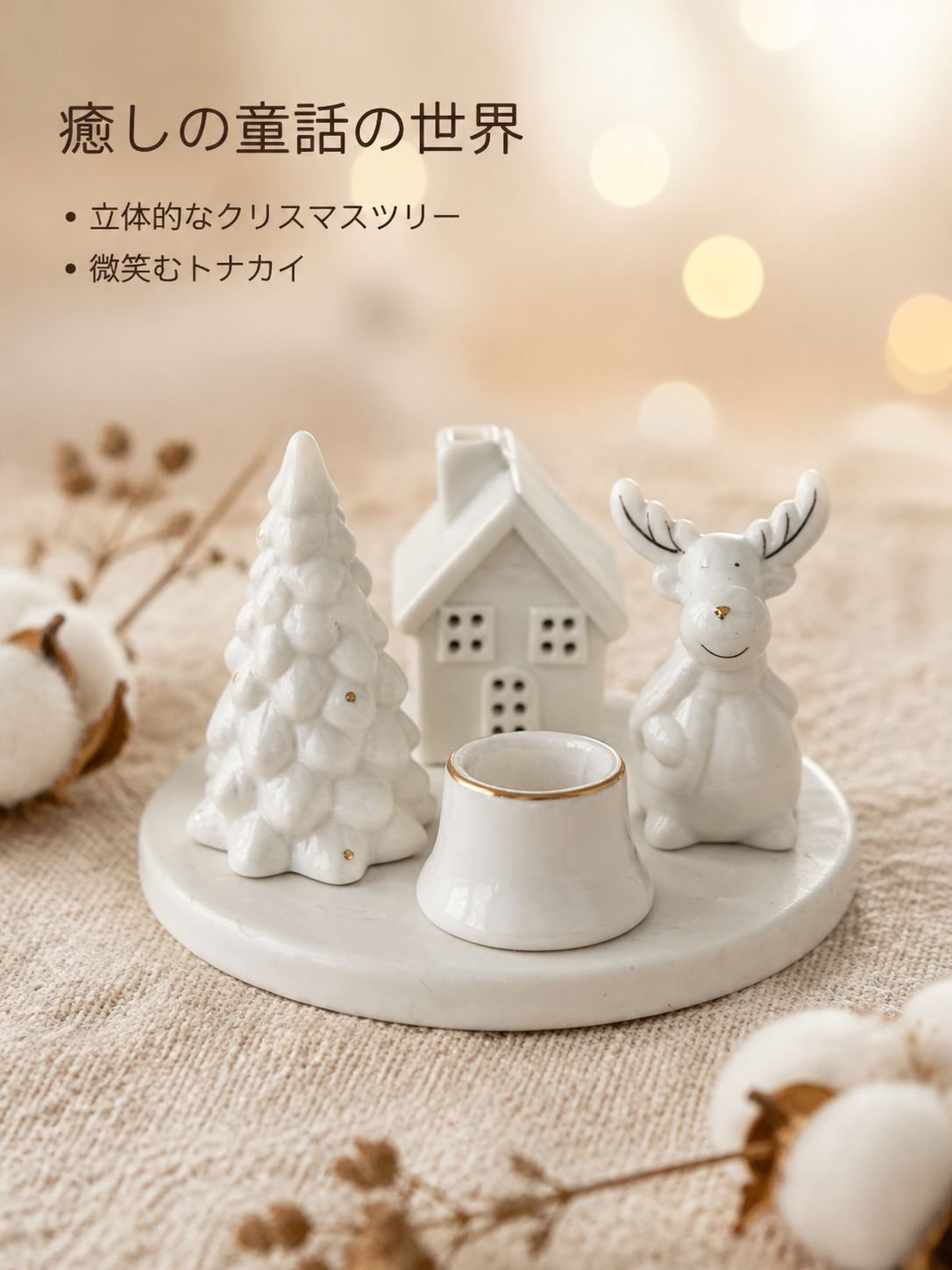 鹿の燭台飾り