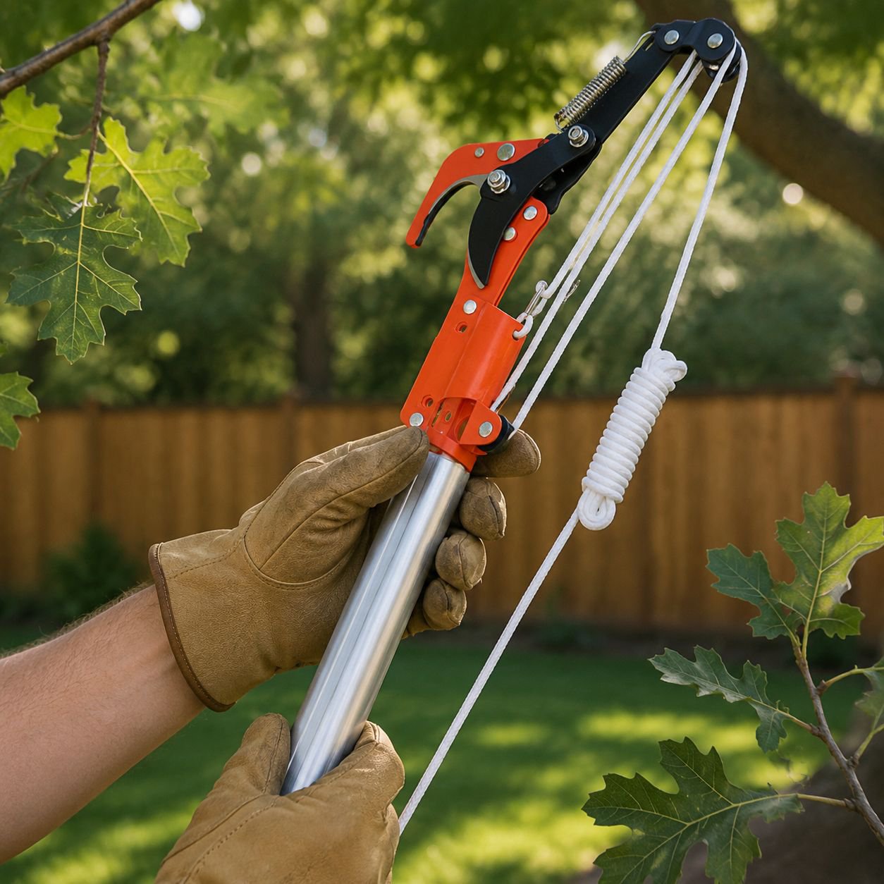 Telescopic Pulley Pruner & Saw Combo