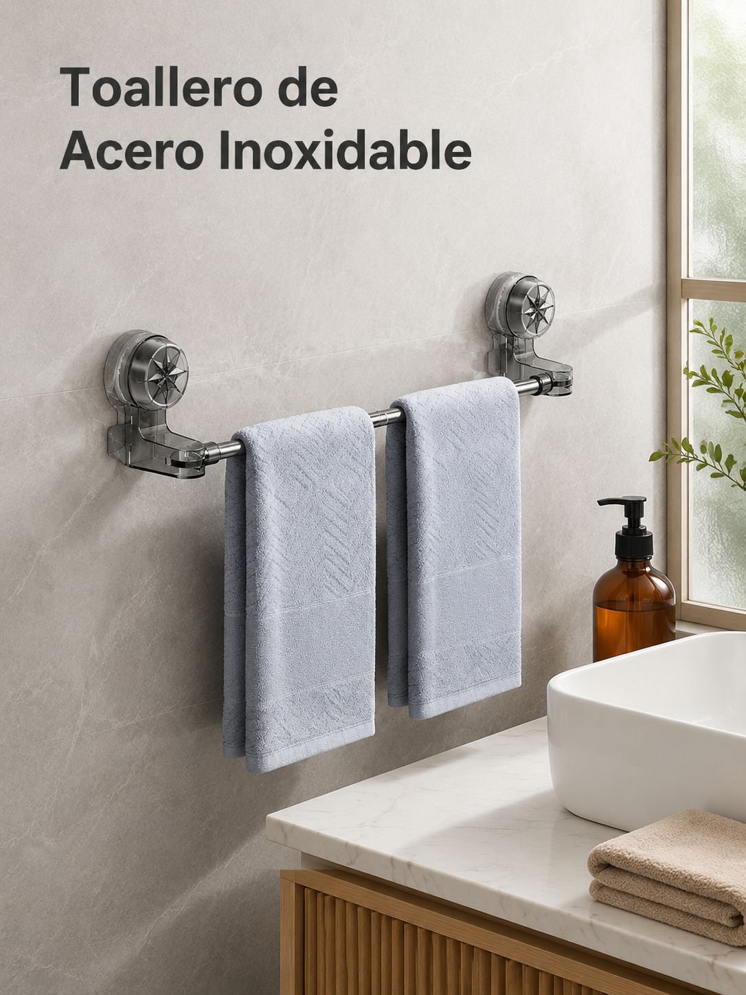 Toallero de acero inoxidable