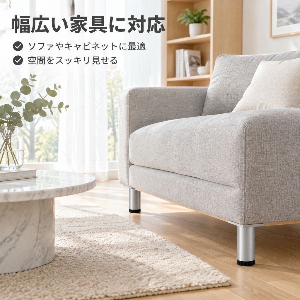 家具用アルミ合金アジャスタブルキャビネットレッグ