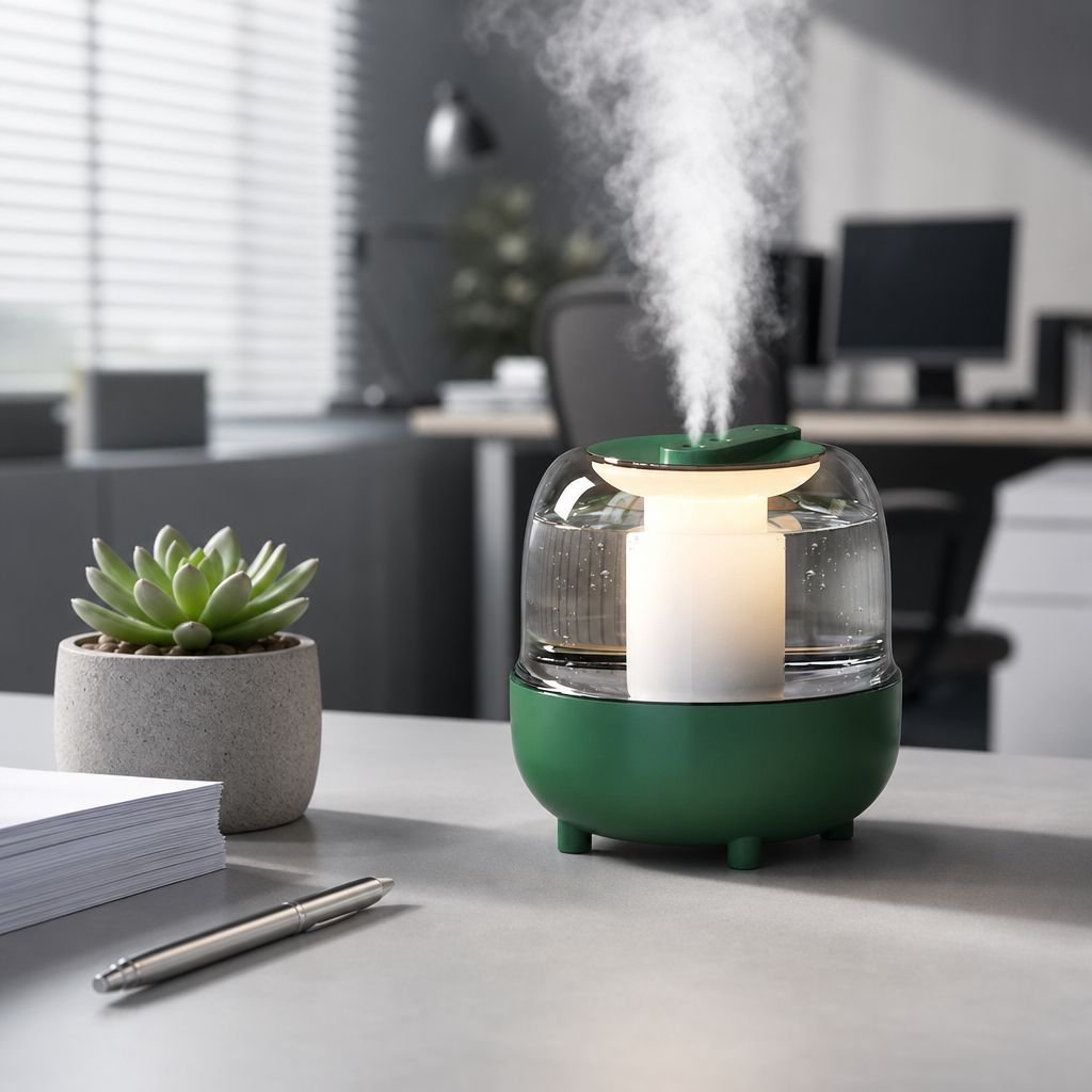 Dual Spray Large Capacity Humidifier with Night Light for Bedroom and Office