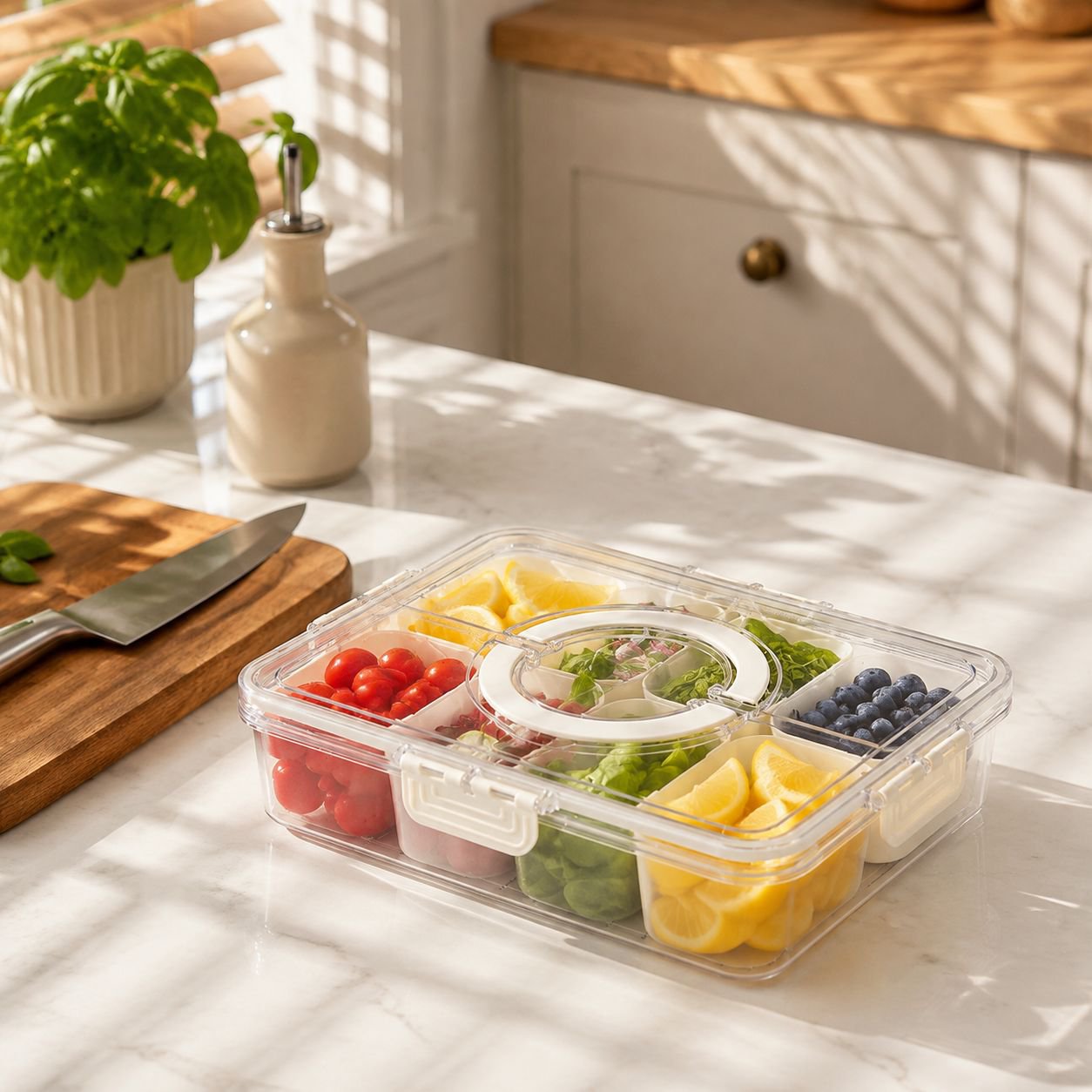 Transparent Freshness Portable Seasoning Box