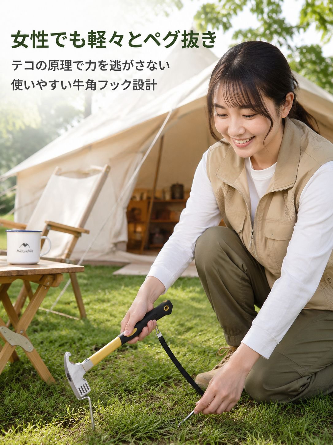 キャンプ初心者にもおすすめの多機能ハンマー
