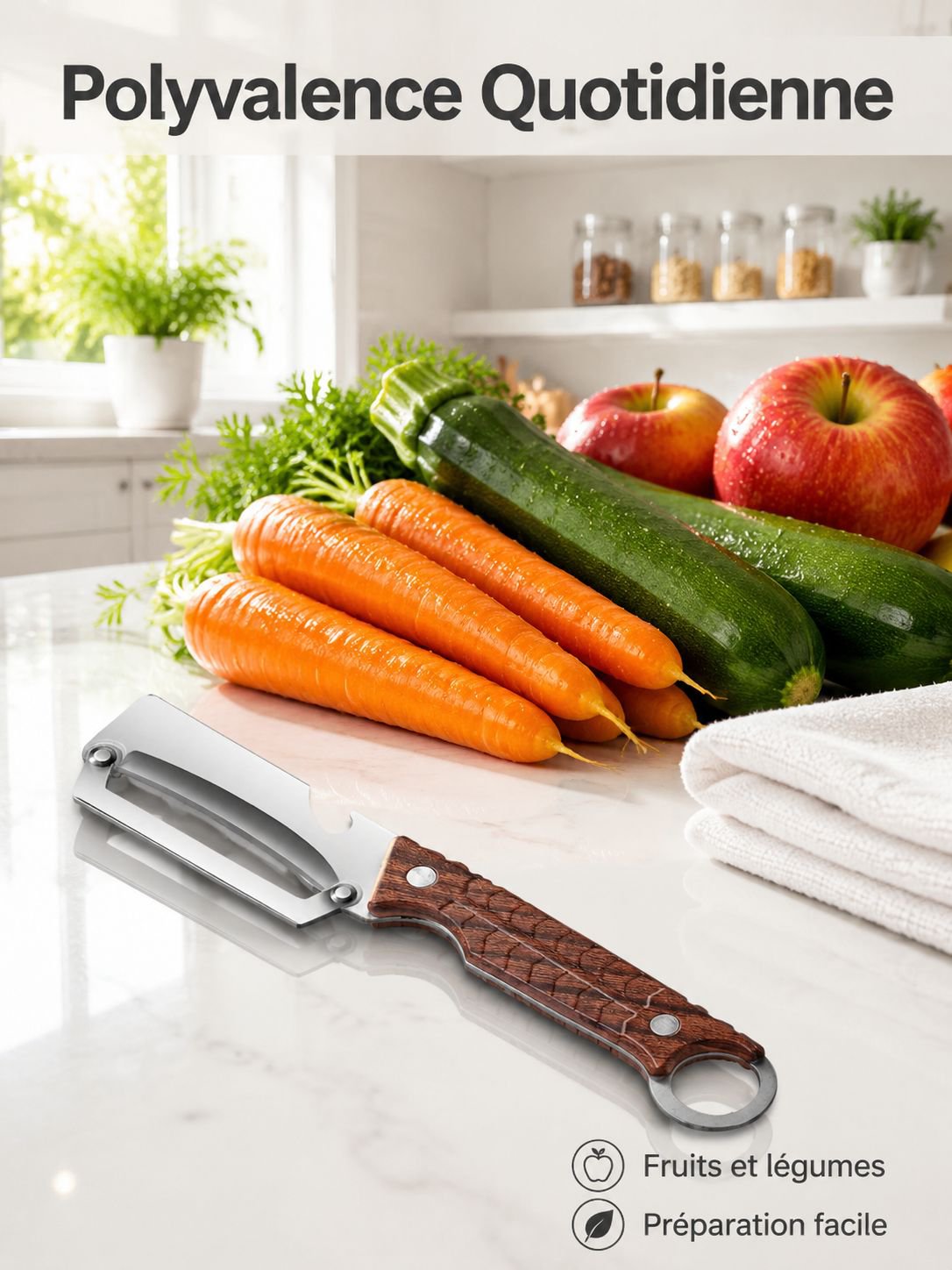 Éplucheur de cuisine polyvalent