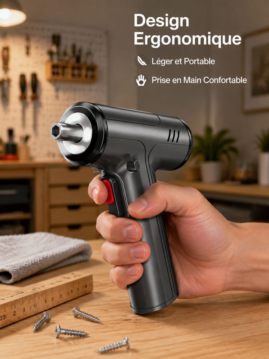 Kit d’outils de perceuse électrique domestique de petite taille