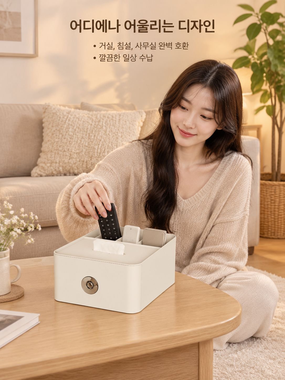 대형 캐비닛의 손잡이 장치