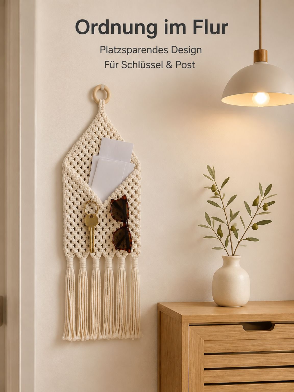 Hängendes Aufbewahrungsnetz für das Bett