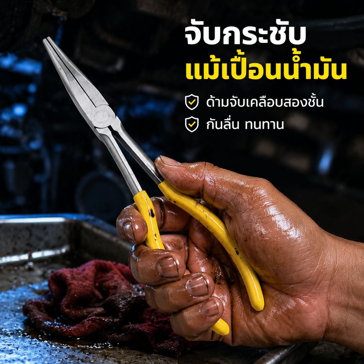 คีมปากยาวอเนกประสงค์ แบบงอ