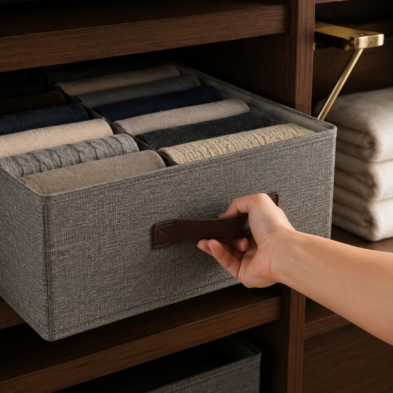 Multifunctional Wardrobe Clothes Organizer Storage Box