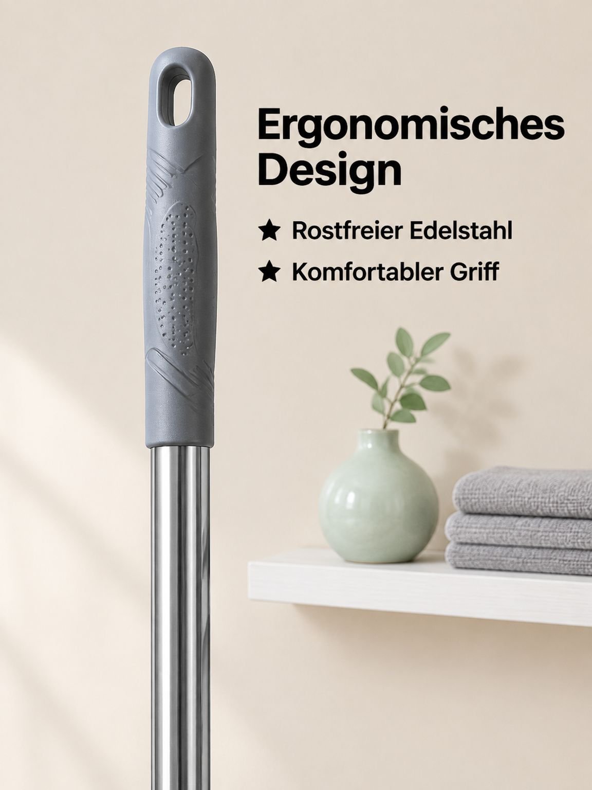 [Inklusive Ersatzkopf] Selbstauswringender Mikrofaser-Rotationsmopp