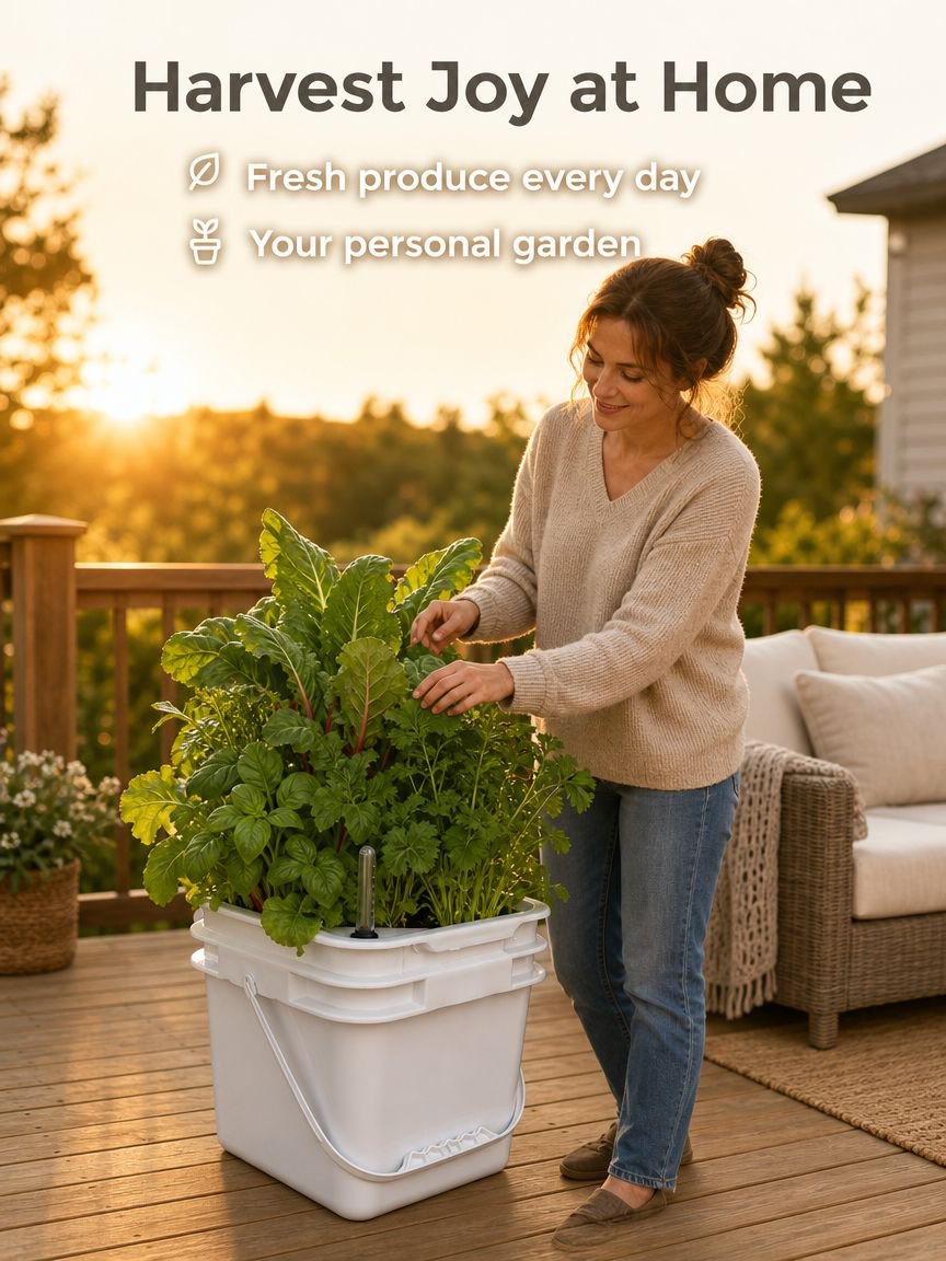 Sleek design of vertical hydroponic tower planter