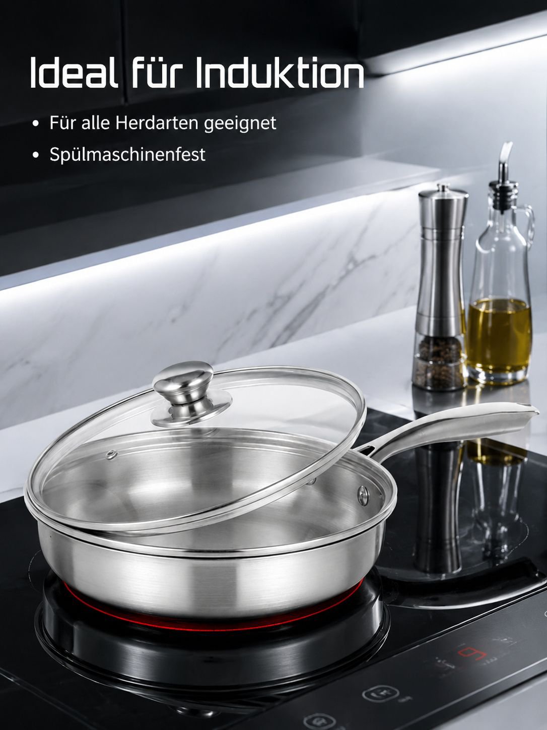 Edelstahl-Pfanne ohne Beschichtung aus Tsubame-Sanjo Handwerkskunst