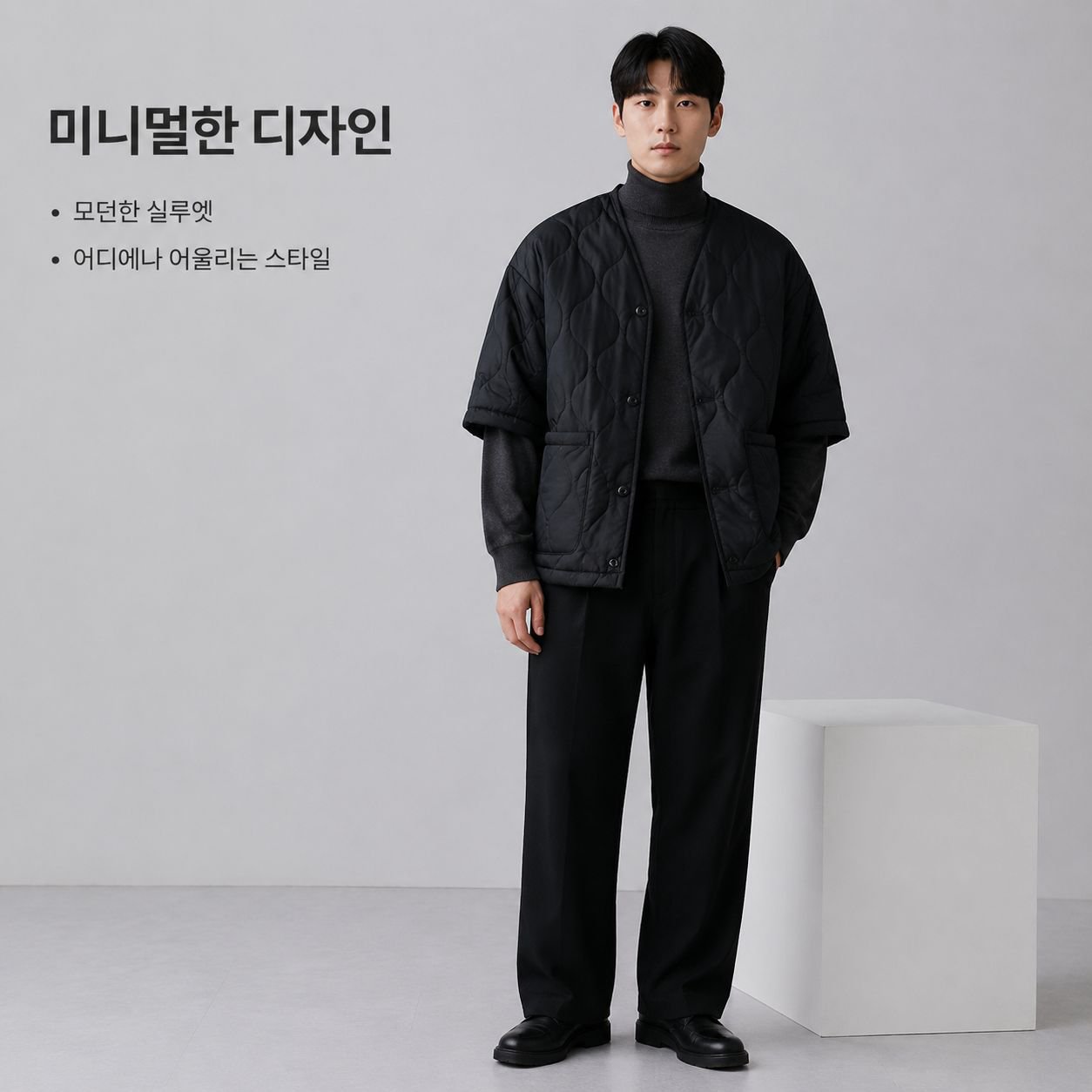 남성용 면 패딩 재킷