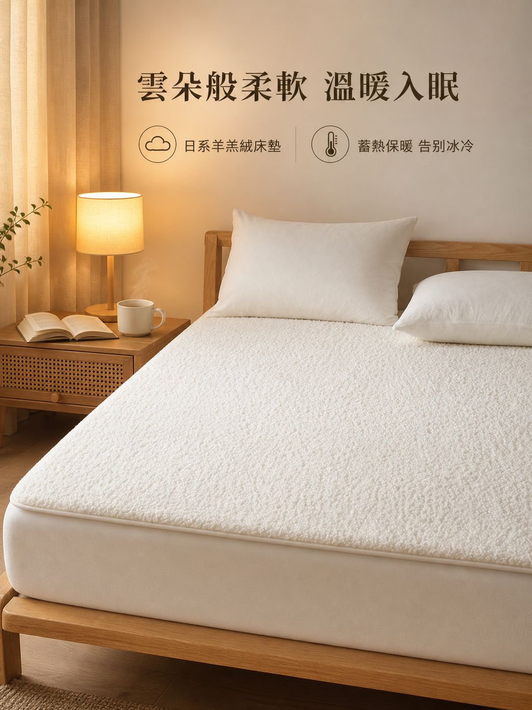 加厚羊羔絨舒适床垫