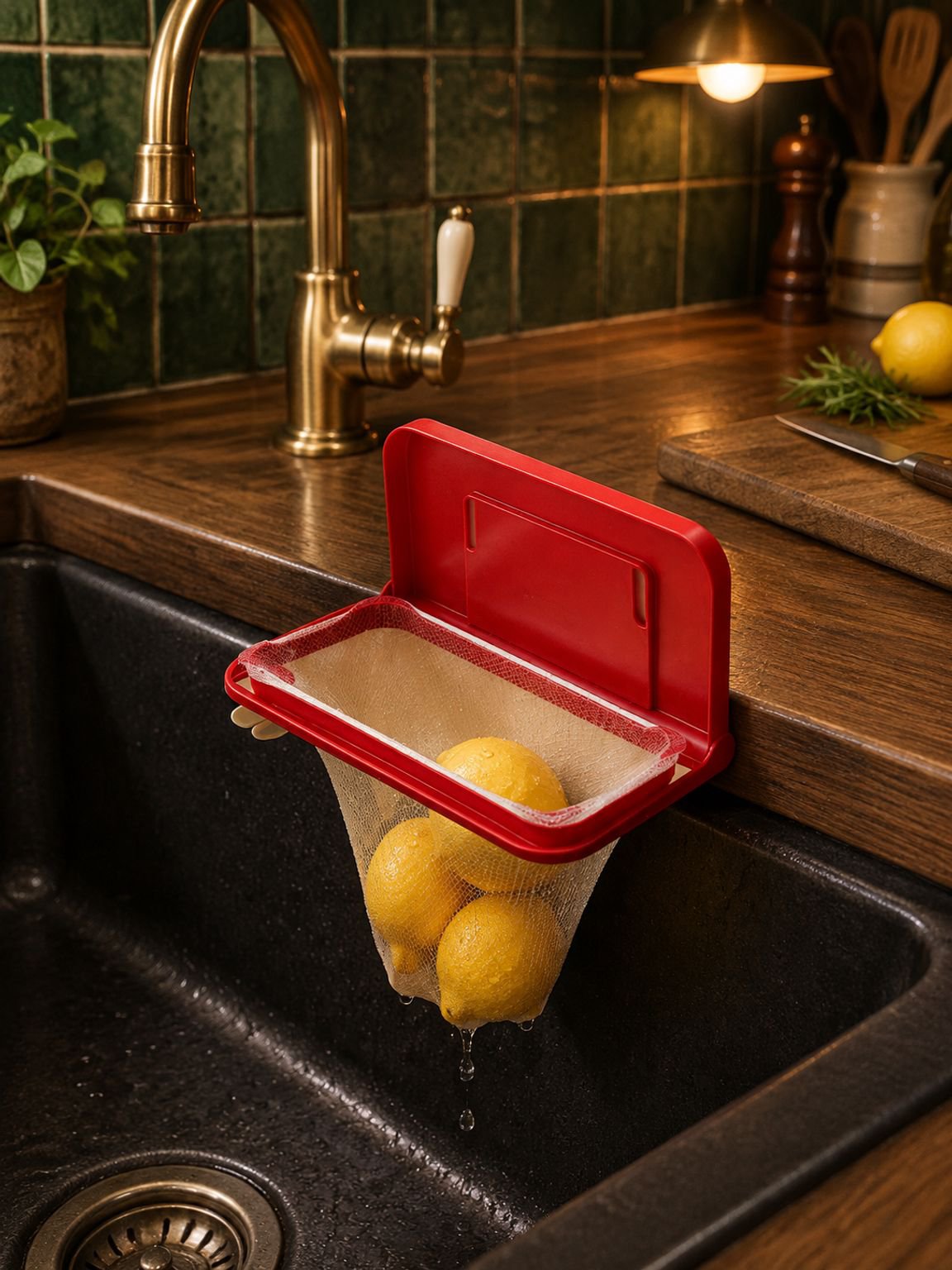 JMY-Folding organizador de residuos para fregadero