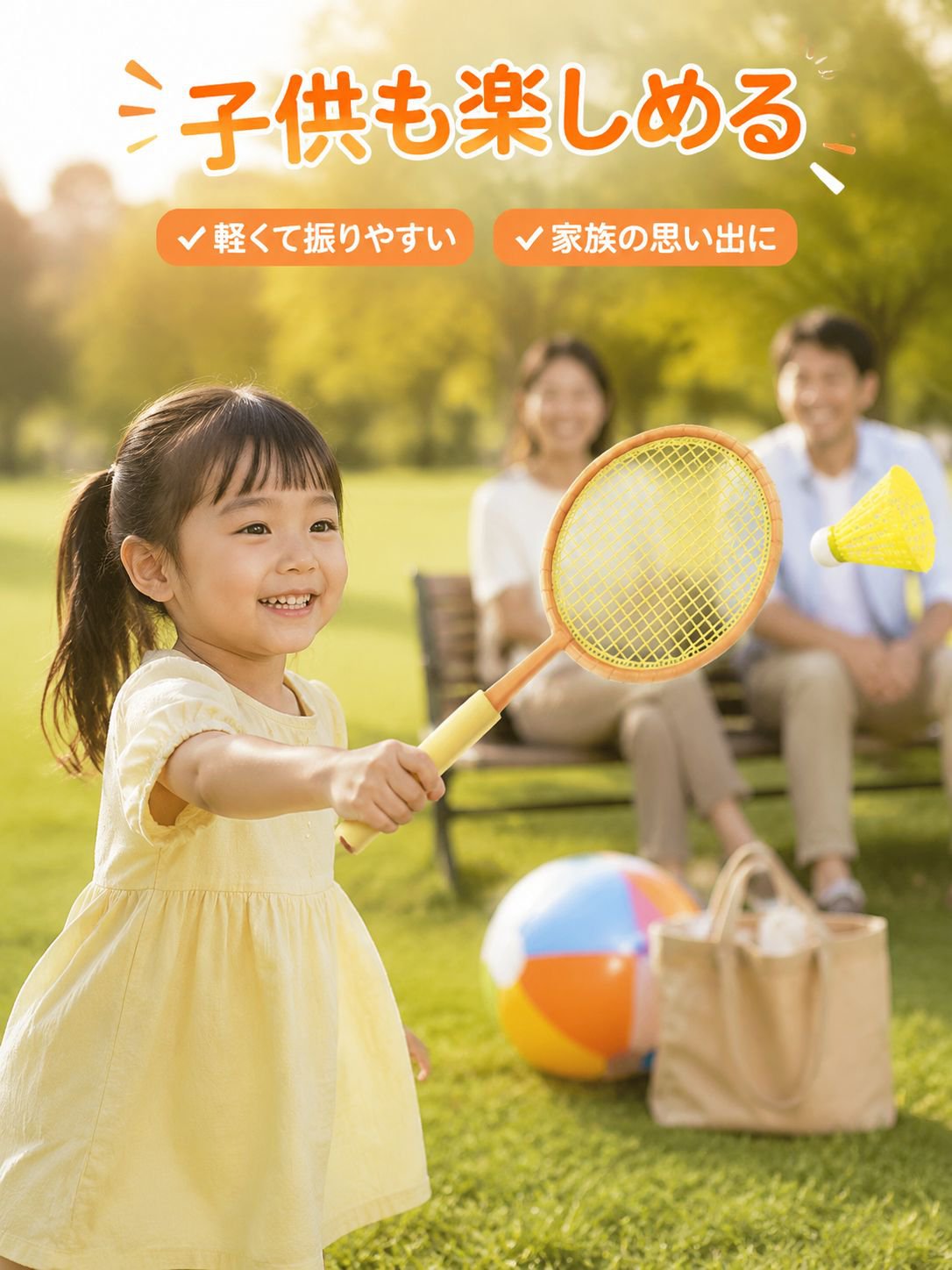 旅行用軽便バドミントンラケット