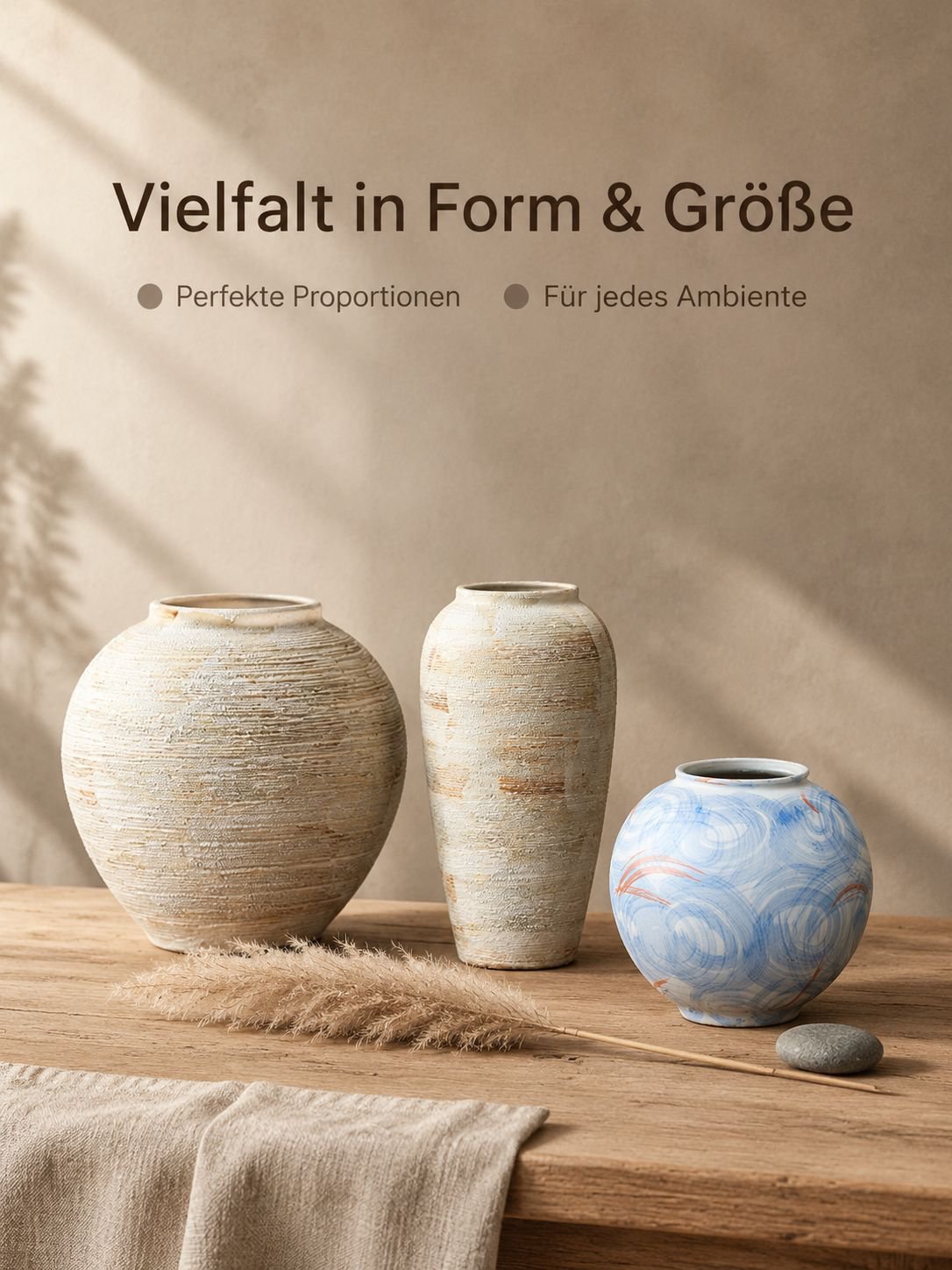 Keramikvase im Retro-Europastil