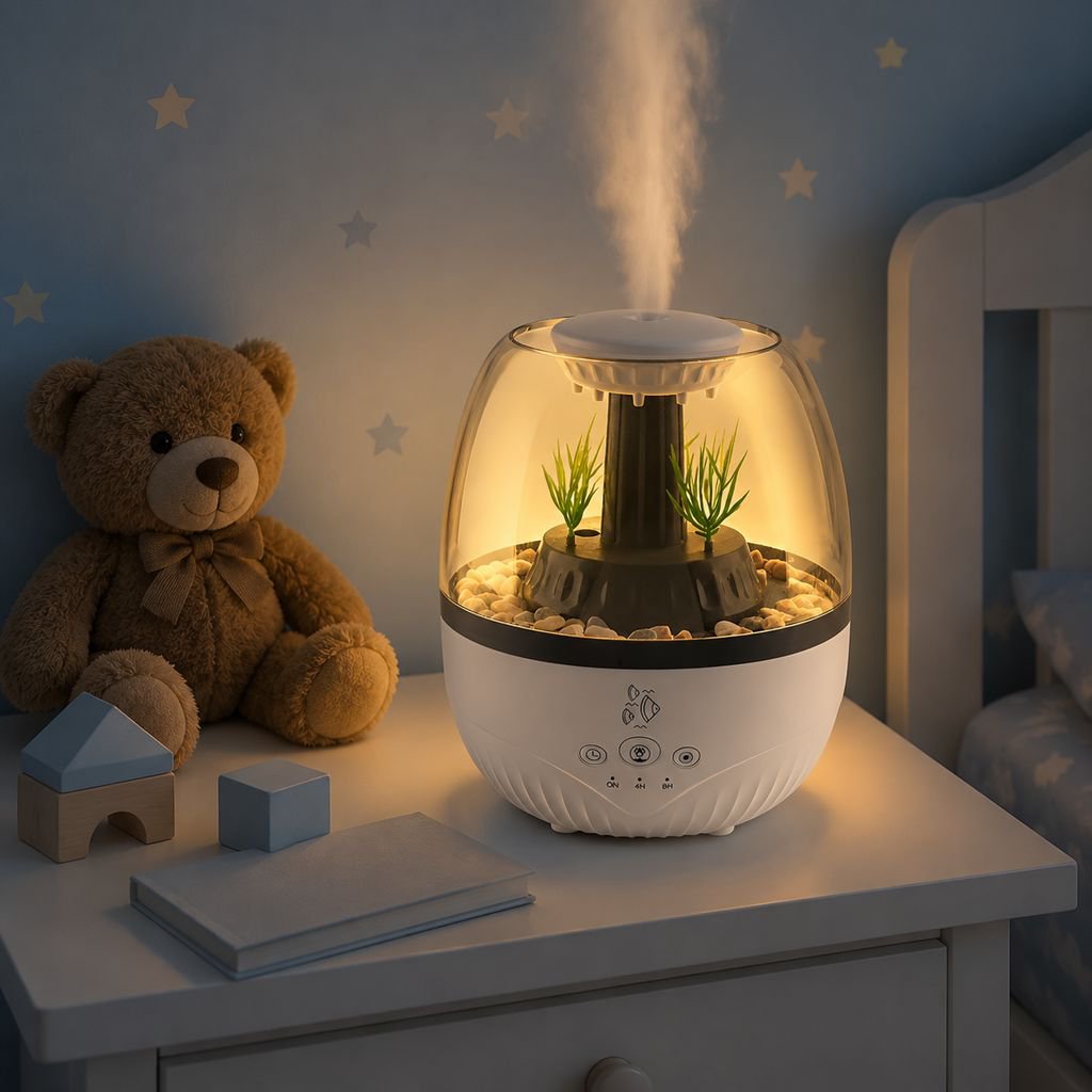 Fish Tank Style Humidifier with LED Night Light