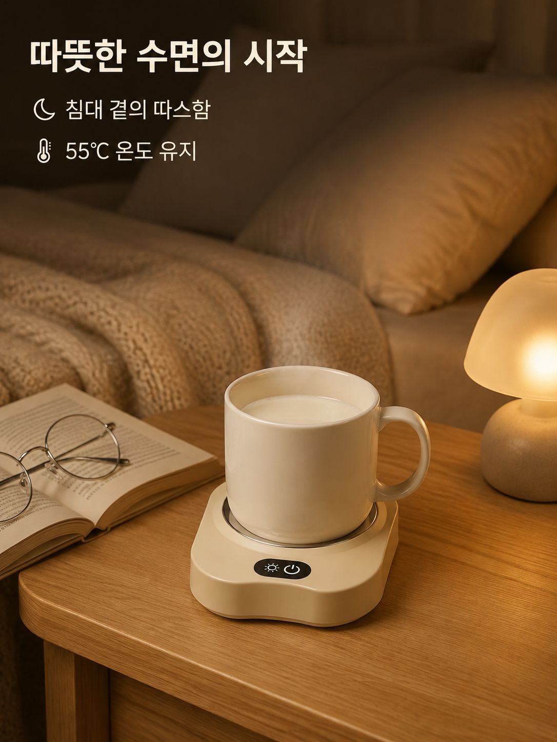 스마트 온도 조절 가열 컵받침
