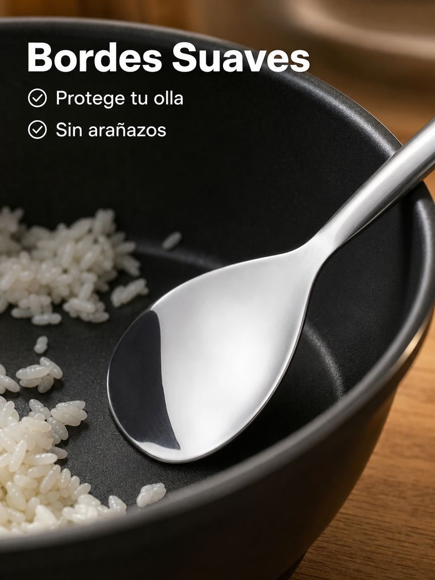 Cuchara grande antiadherente para arroz