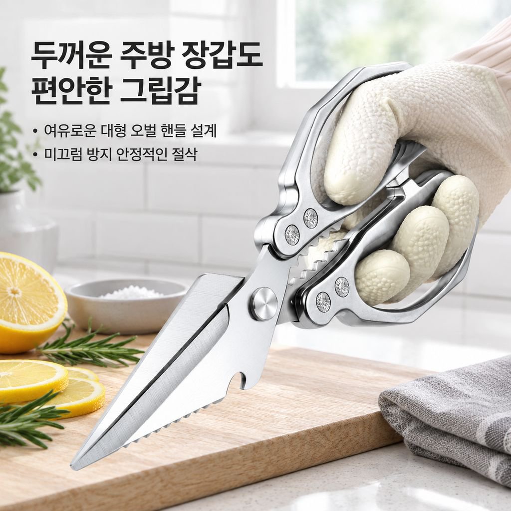 독일 스테인리스 주방가위 다목적 강력 닭뼈가위 음식 조리가위