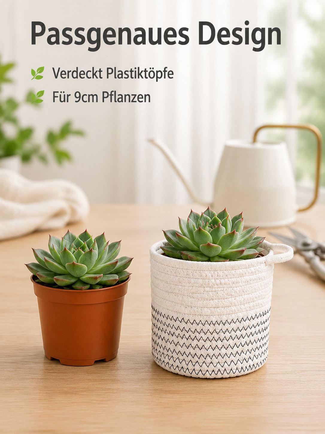 Stilvoller Hängekorb für Pflanzen und Accessoires