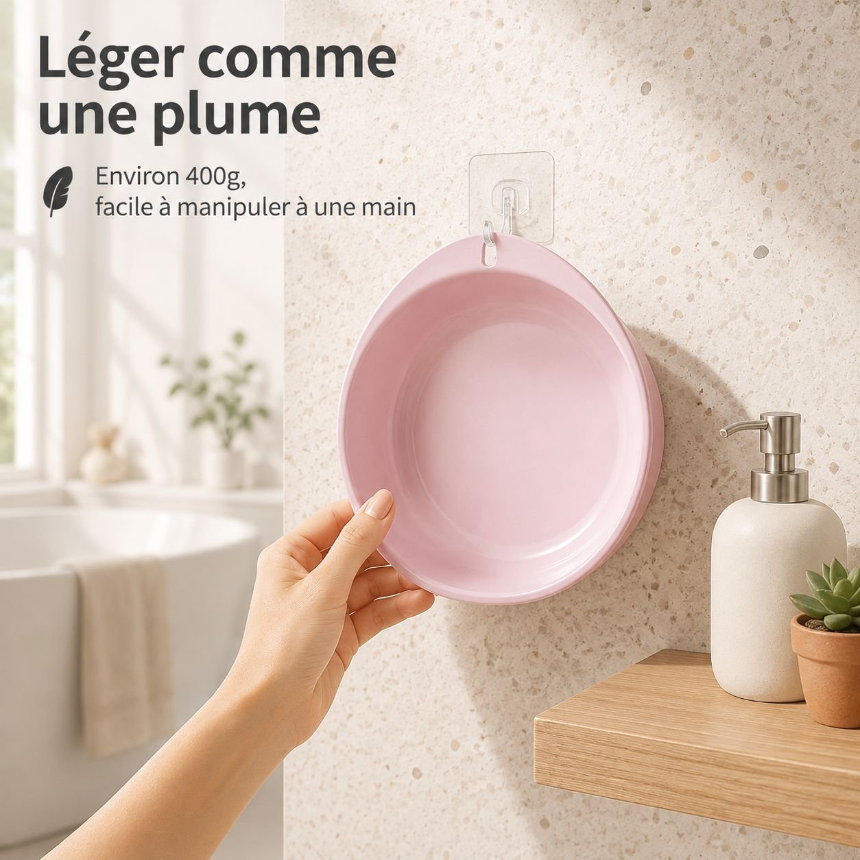 Lavabo mural sans perçage pour salle de bain