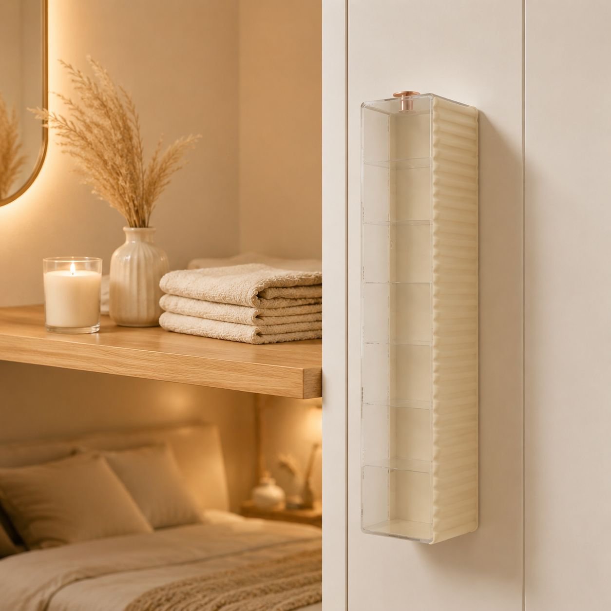 Closet organizer box with compartments