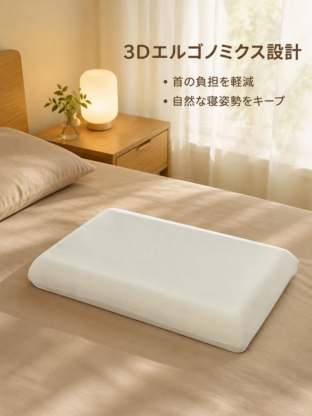 圧迫感ゼロ・深い眠りへ導く快眠枕