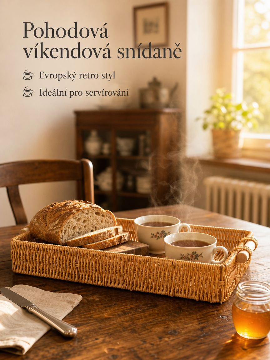 Dvouruční tác pro domácnost