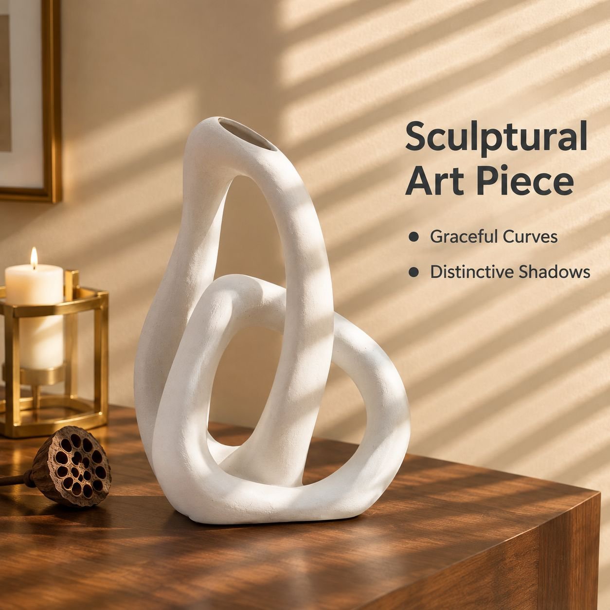 Modern Creative Crossed Ceramic Vase Dried Flower Decorative Centerpiece
