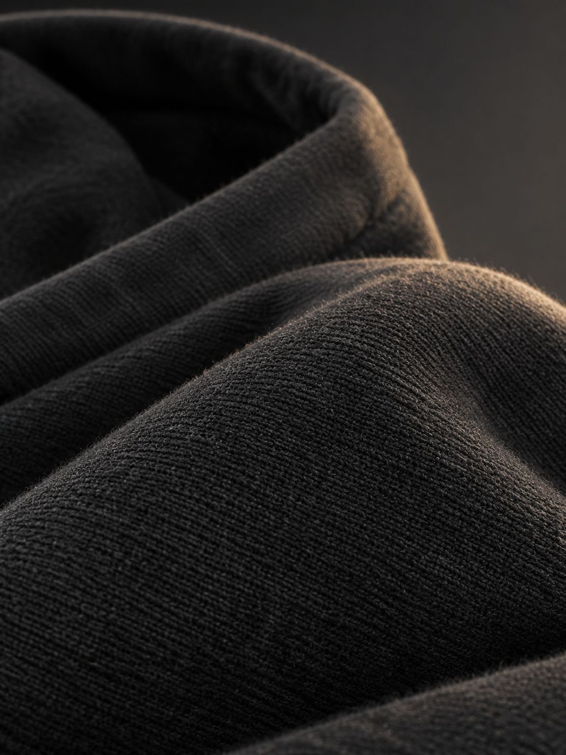 Back view of men's casual hoodie cardigan