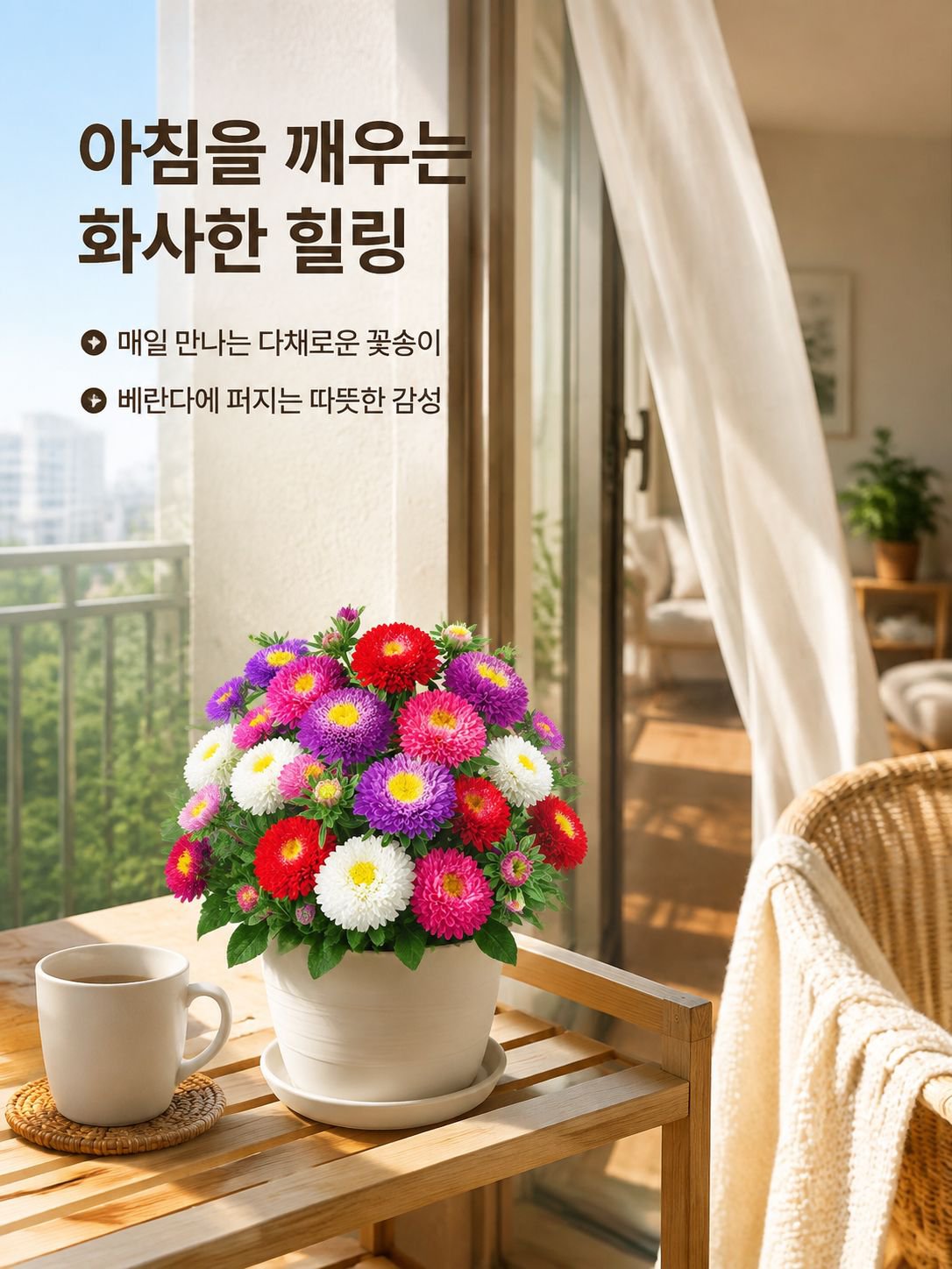 다채로운 캔디 화분 꽃