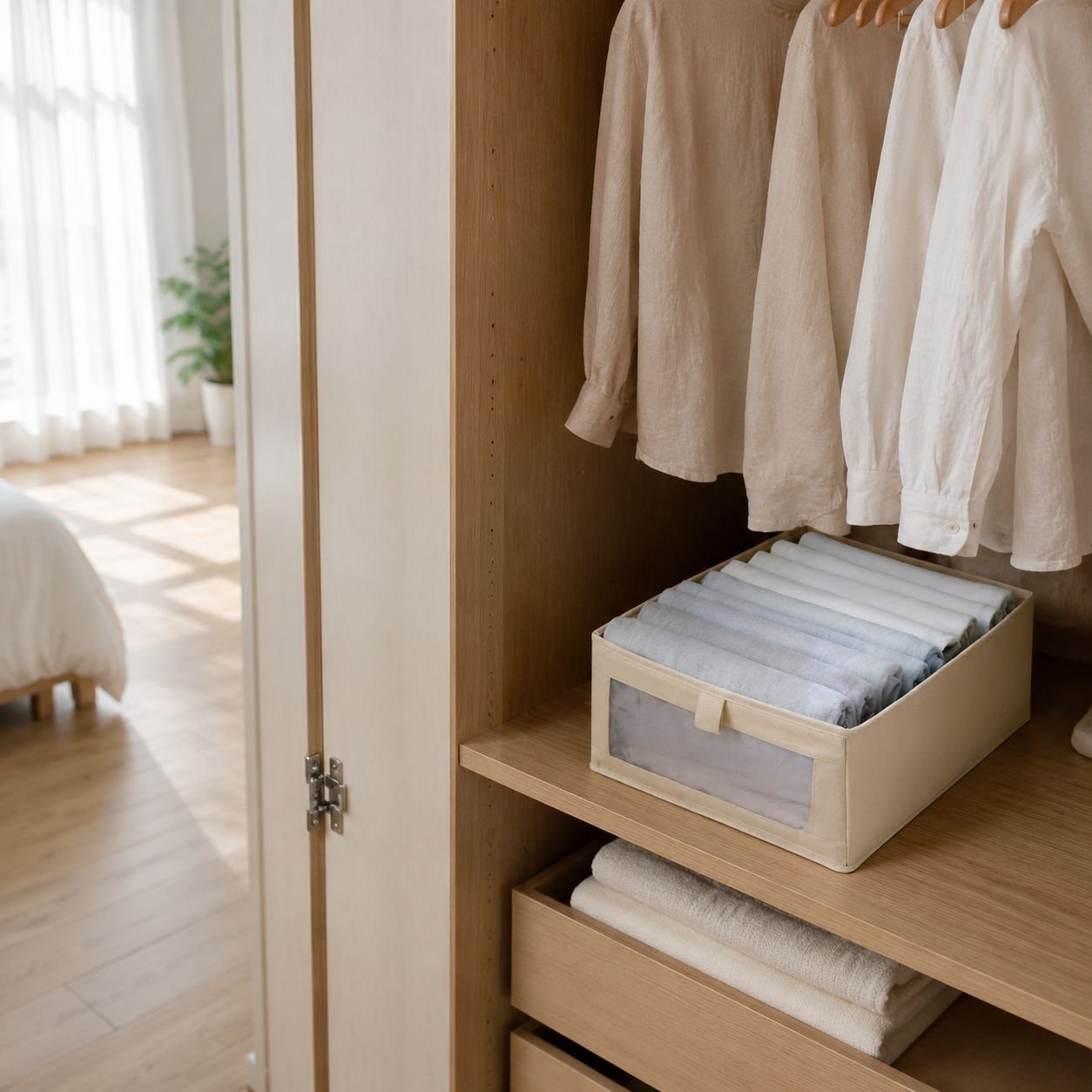 Cotton Underwear Storage Box for Home Closet