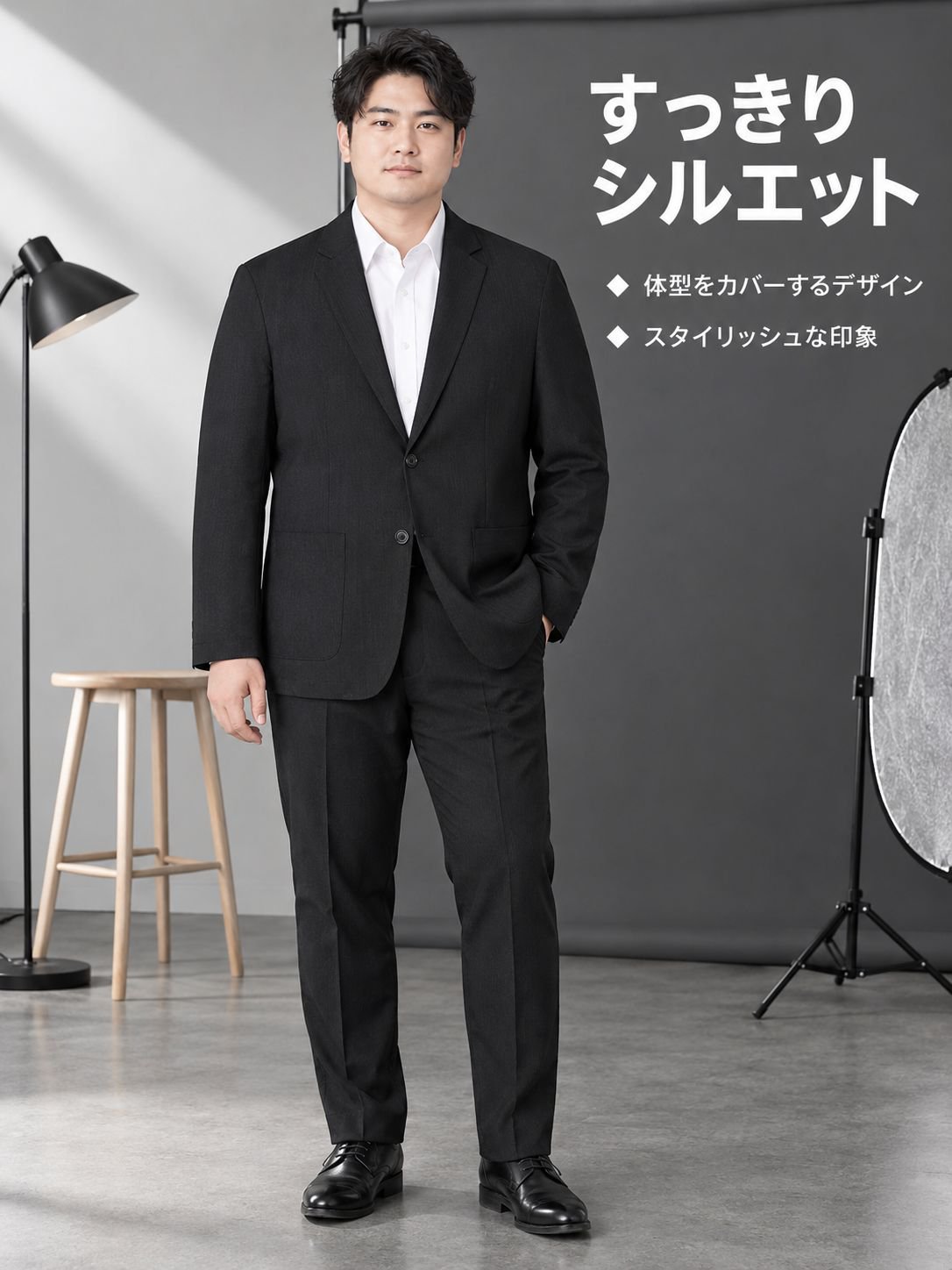 大きいサイズ 伸縮性 メンズスーツジャケット