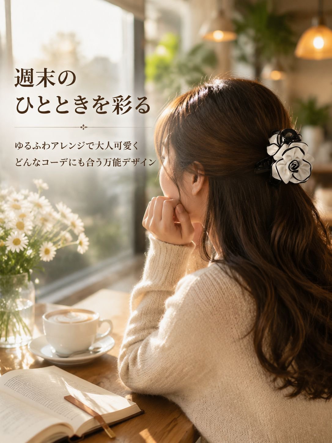 カメリアシャークヘアクリップ