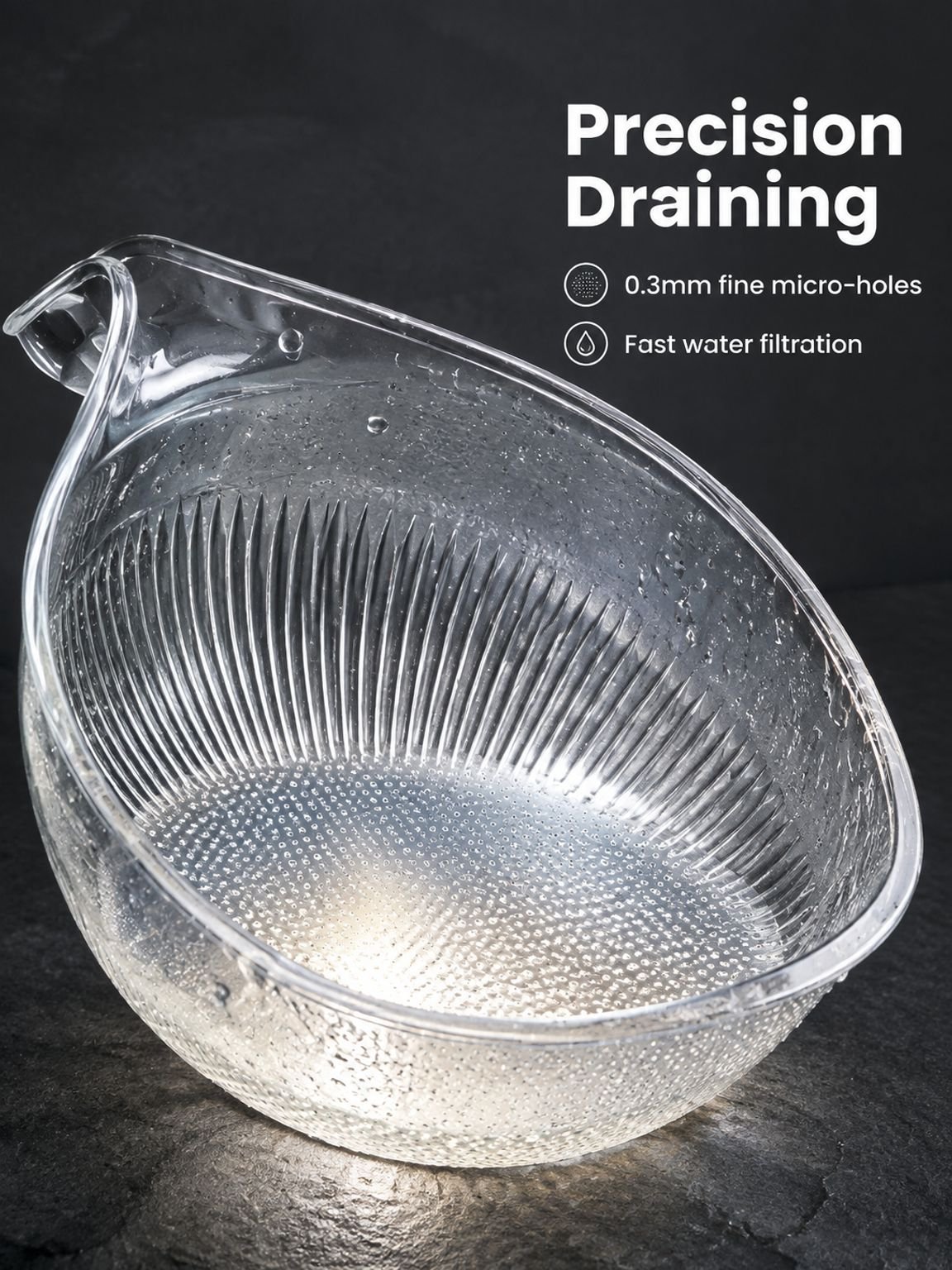 Kitchen drain basket used to wash fresh produce
