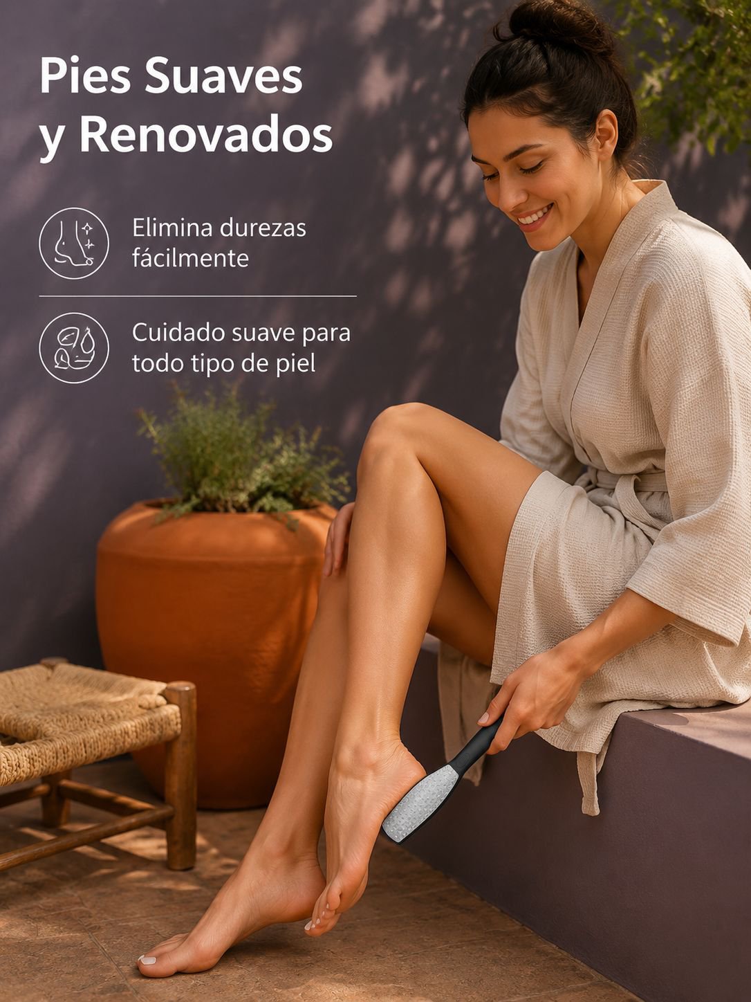 Lima de pies de acero inoxidable de doble cara para eliminar piel muerta