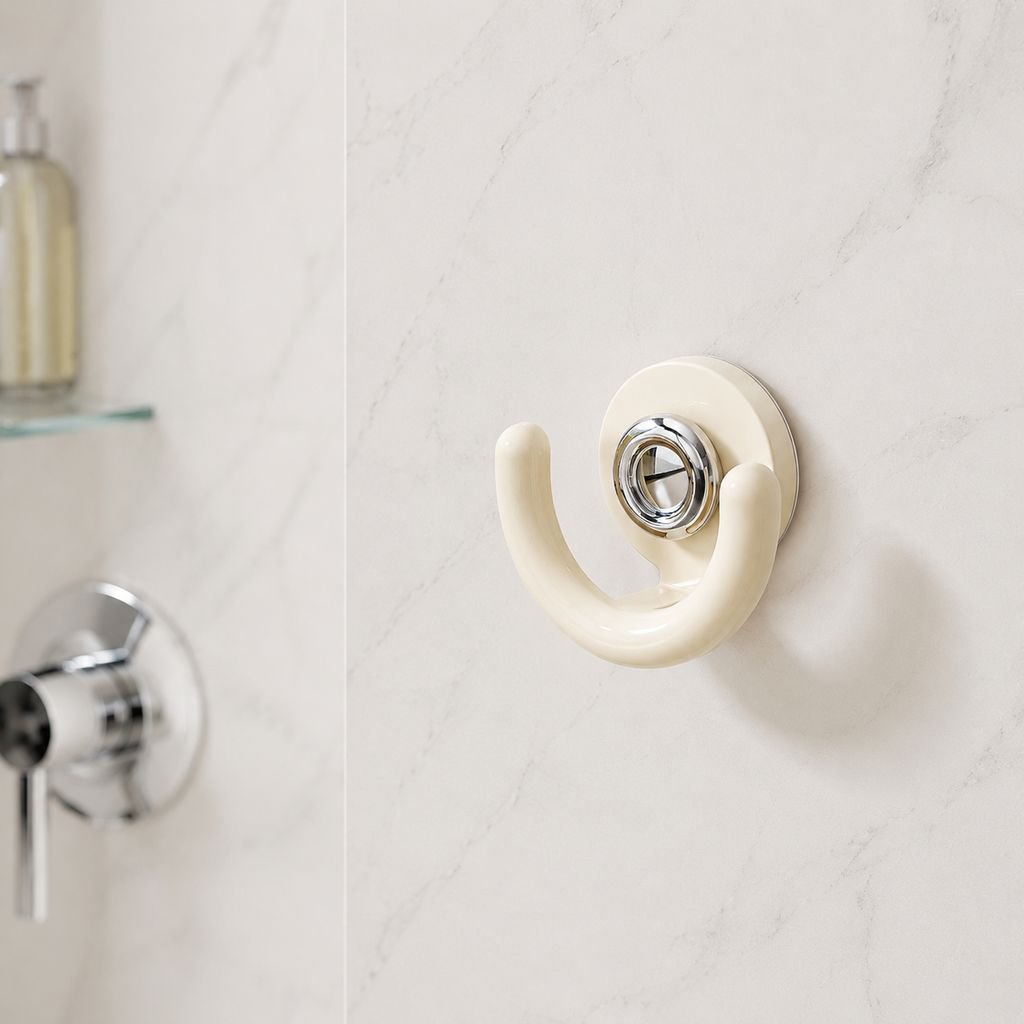 Close-up of suction cups for wall-mounted slipper rack