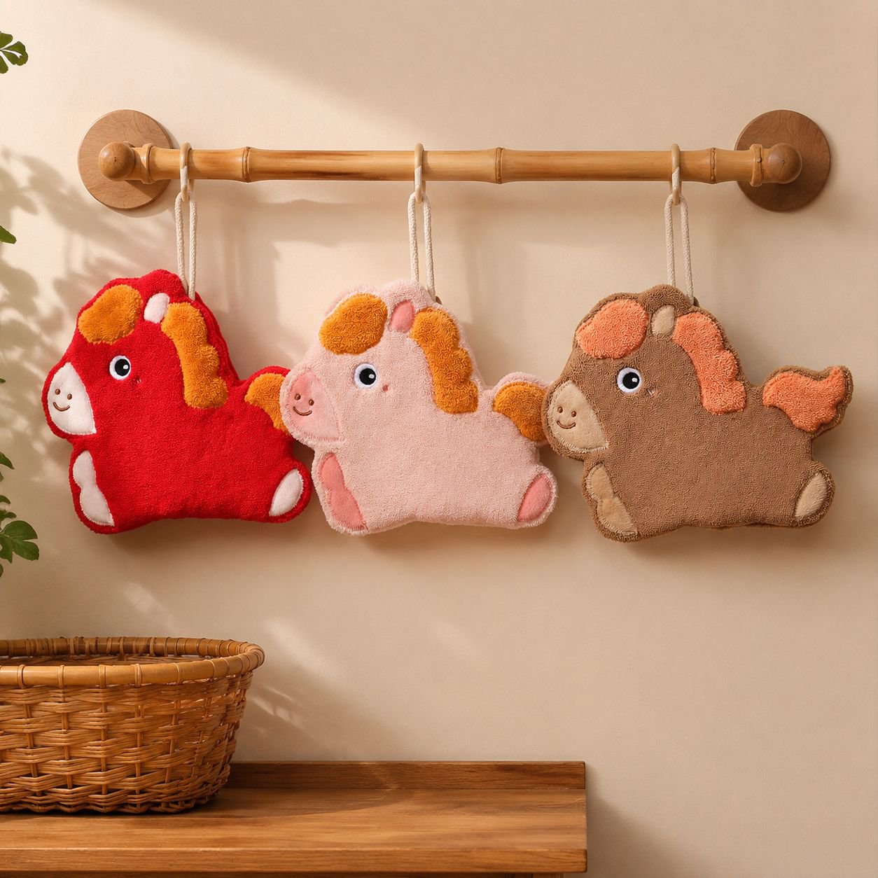 JMY - Lucky Horse Cartoon Horse Hand Towel