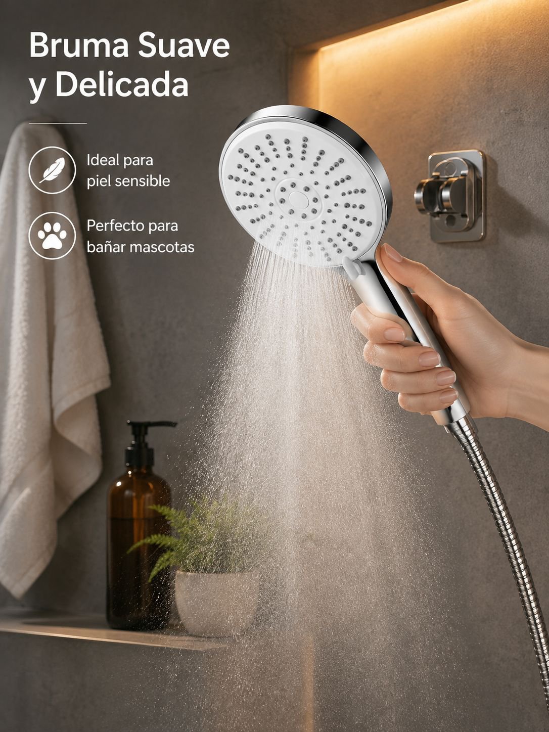 Instalación sencilla de la Ducha de Mano con alta presión