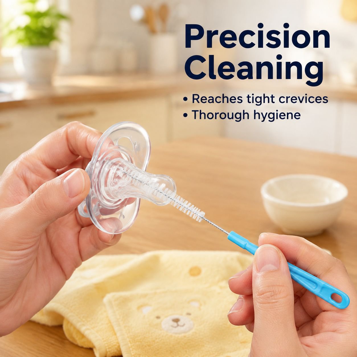 Multi-functional bottle and cup cleaning brush