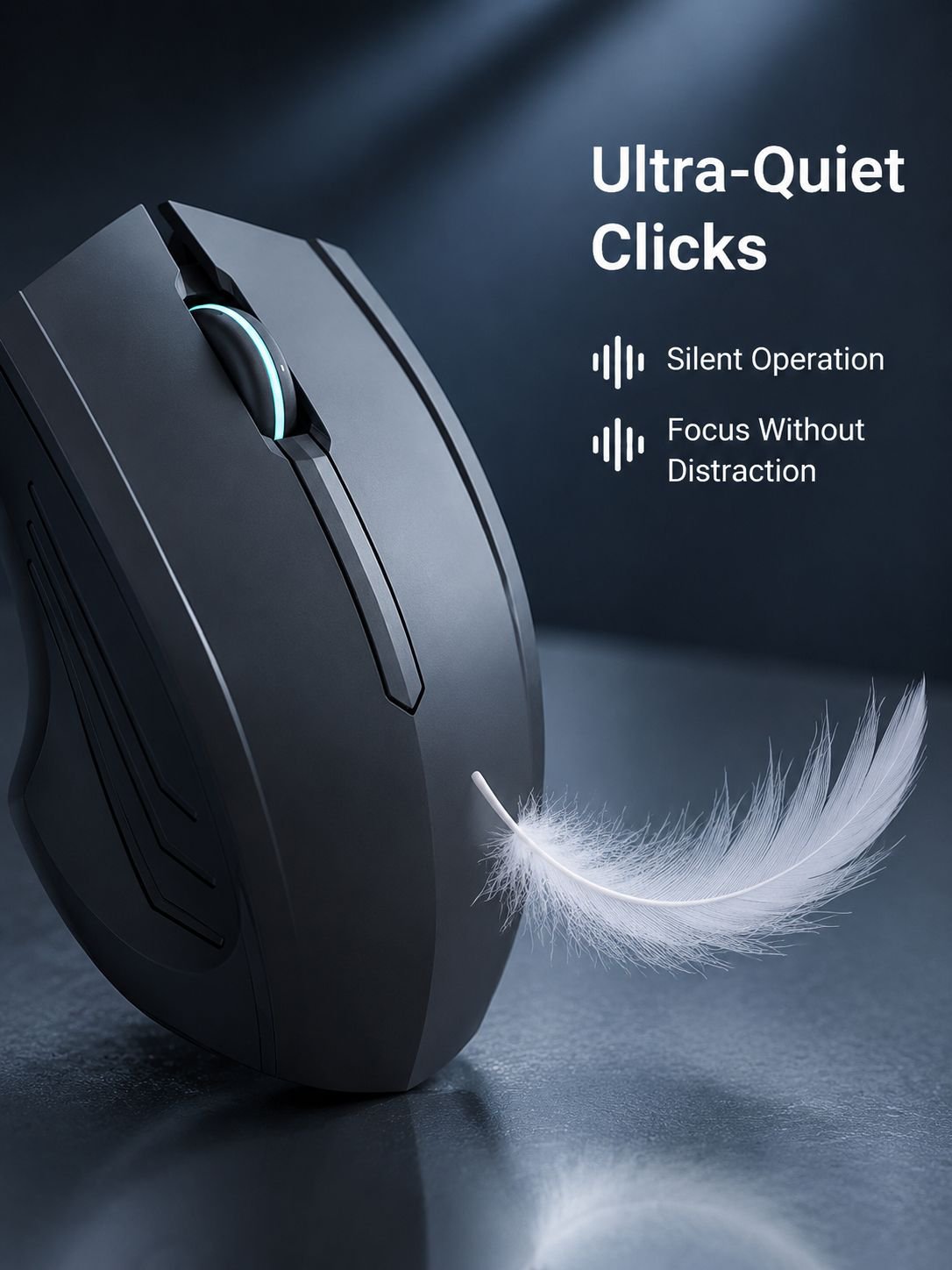 Bluetooth Wireless Silent Mouse Rechargeable Gaming Universal
