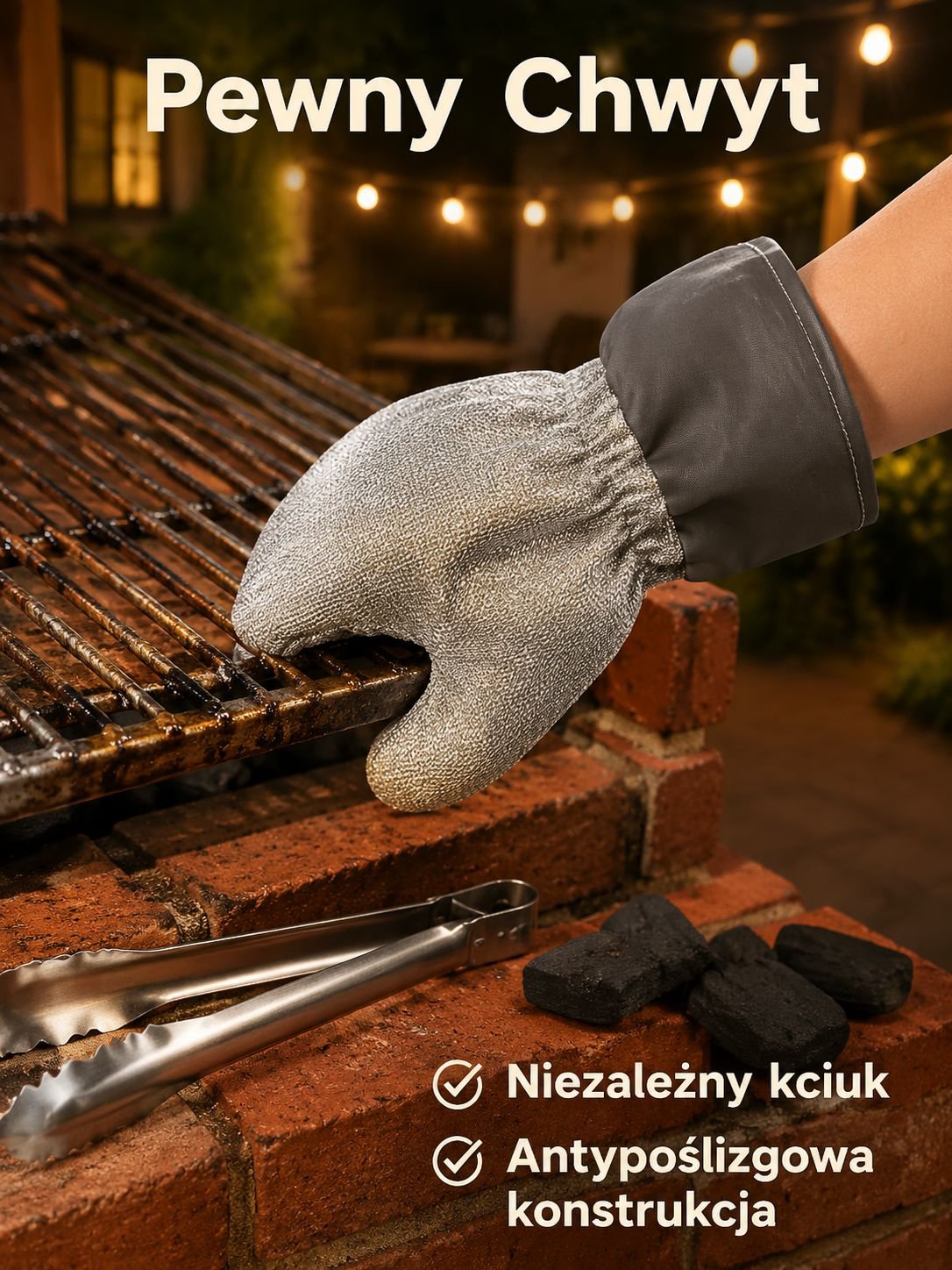 Grube rękawice do czyszczenia z drutu skręcanego