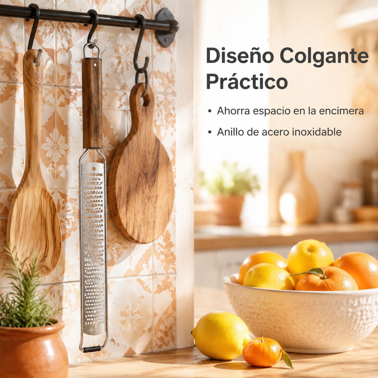 Rallador multifuncional para piel de naranja