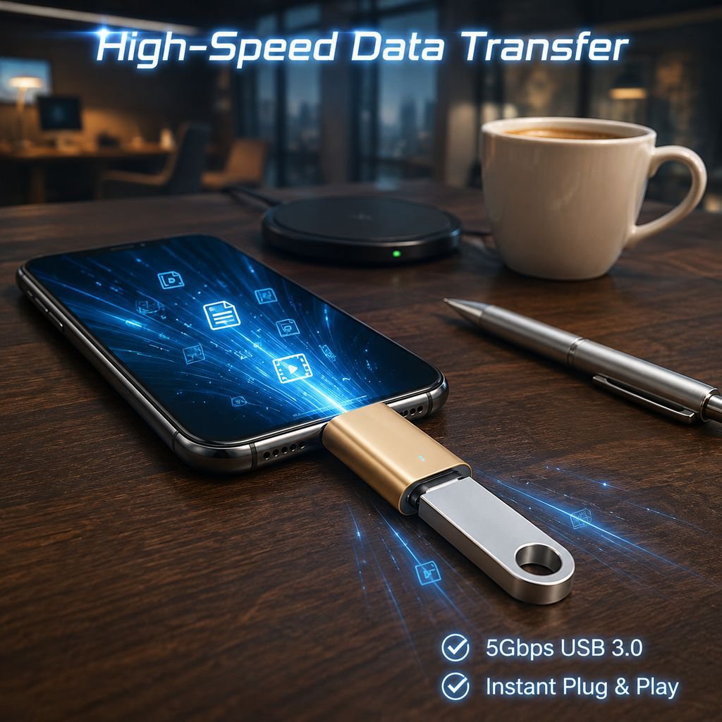 Metal Type-C to Usb3.0 Adapter Mobile Phone Otg Tablet U Disk Converter Port Notebook Expansion Conv