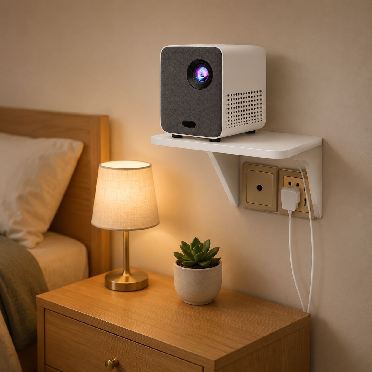 Multifunctional wall bracket for WiFi router and set-top box