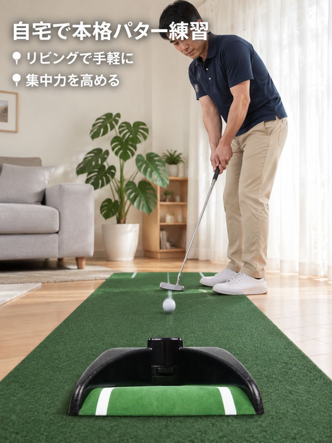 返球機能付き電動ゴルフカップ