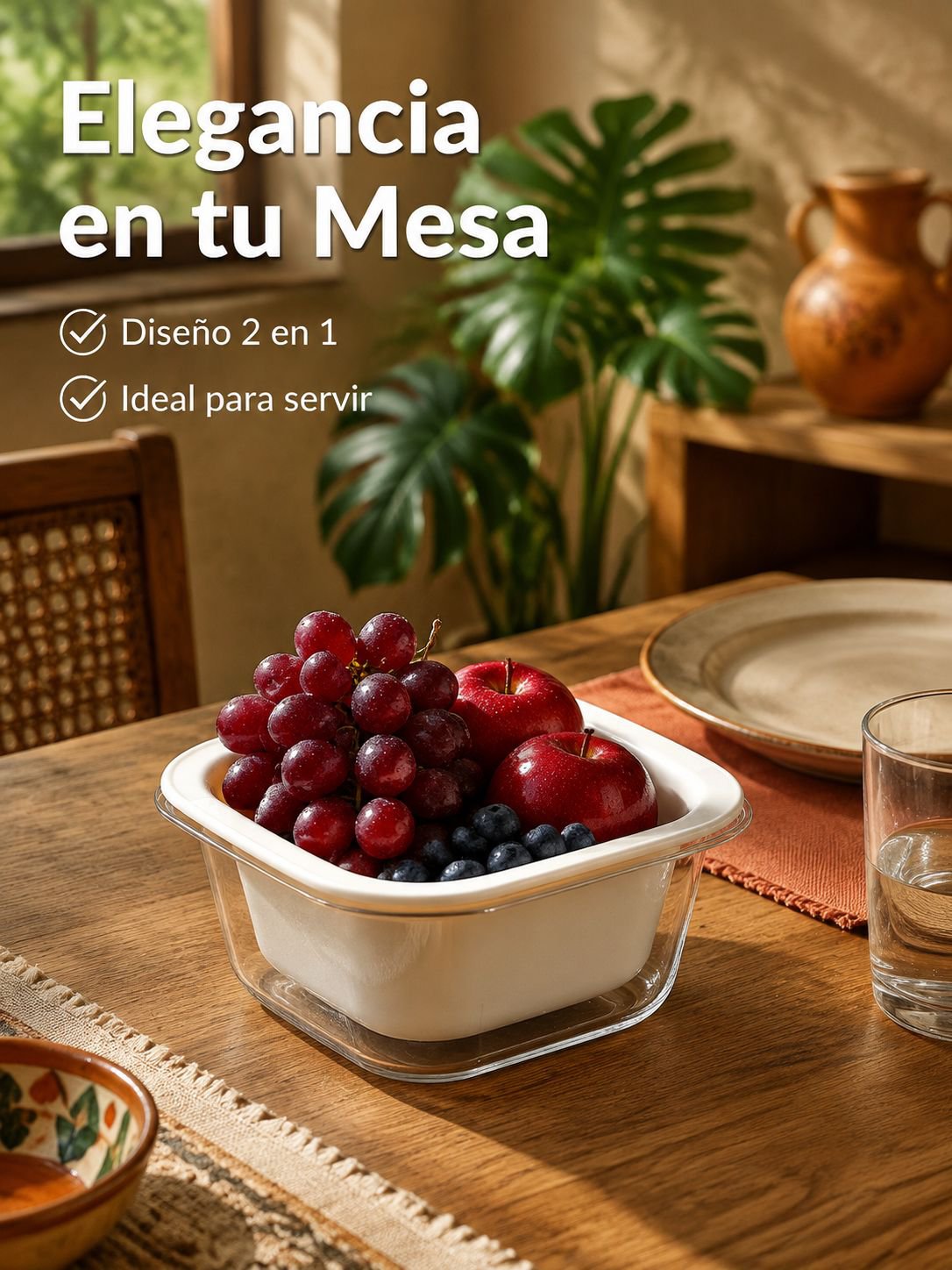 Cesta de drenaje gruesa para cocina, plato multiusos para verduras y frutas